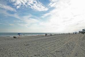 Our home is 2 blocks  from this beautiful wide sandy beach.