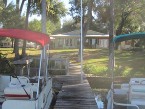 Backyard view from boat dock