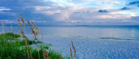 Carrabelle beach, notice the wave protection
