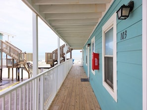 Breezeway right outside the front door that leads right down to the beach!