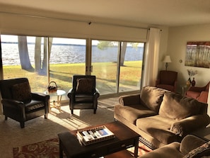 View from living room overlooking the lake.