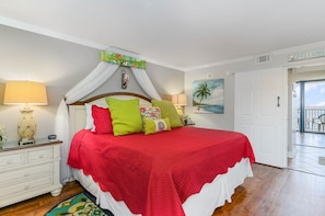 Sink into your king-size bed - separate from the living room!