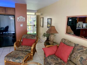 Living room, looking toward front door