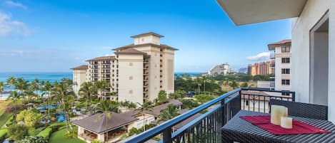 Panoramic view of the lagoons from the balcony and lanai