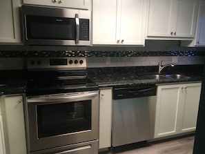 Newly remodeled kitchen (December 2017) includes all new appliances.