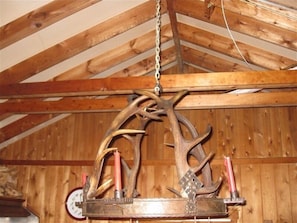 Antique kitchen antler fixture