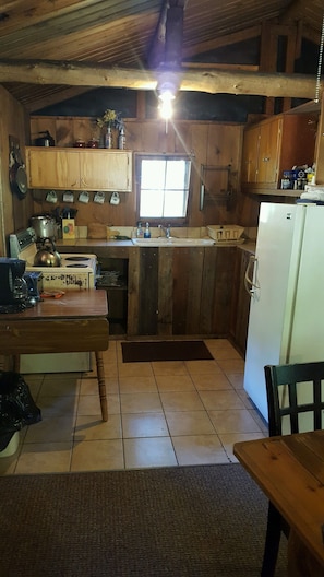 the kitchen