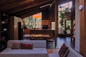 View of the kitchen from the living room