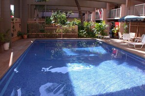 This is the heated pool.