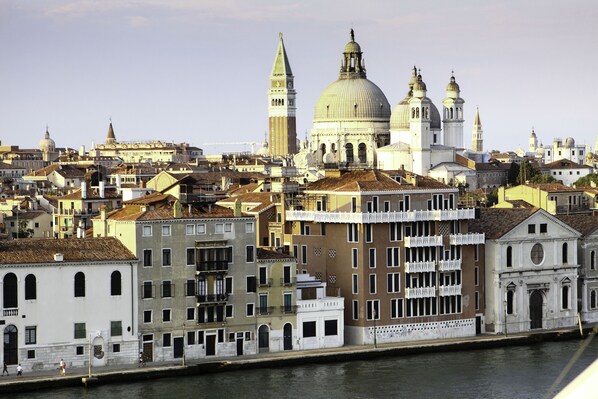 The Building from a Ship Deck - on the back St. Mark Steeple and Salute Domes.