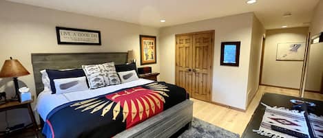 Master Bedroom with King Bed and Walk In Closet