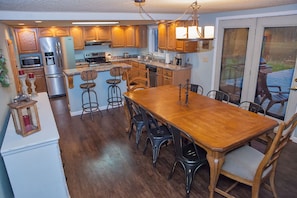 kitchen and dining room