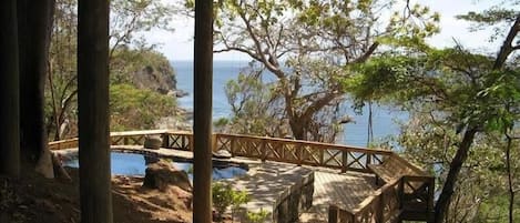 Private pool with ocean view