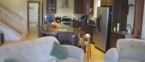 1st floor living room and kitchen