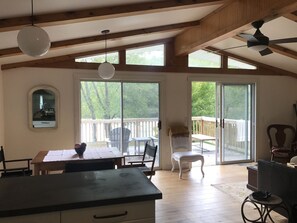 Living room with river view. 