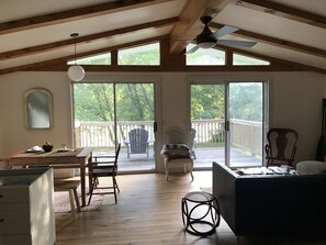 Living room with river view. 