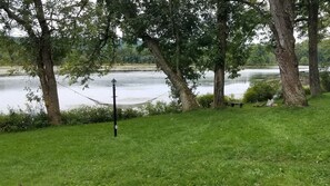 Relax by the water in the hammock or next to the campfire