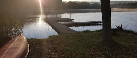 Private dock with canoe and kayak available for your use