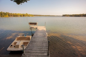 Private dock and paddle boat. Need a boat? We can recommend a rental.
