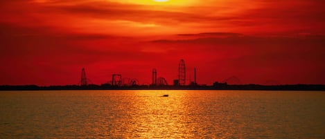 Views of Cedar Point from Mitiwanga Park. And a beautiful sunset!