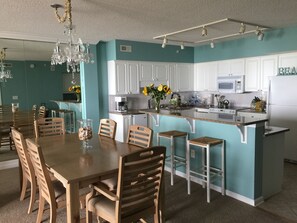 Dining area with ocean views