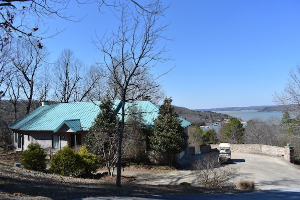 Front of home - Beaver Lake in background