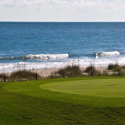 Part of one of the golf courses runs between our condo and the beach.