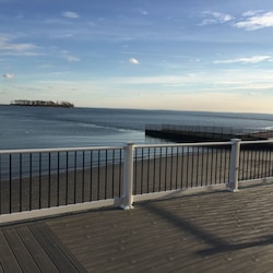 View from Main Deck. That's Charles Island in the distance.
