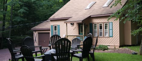 Front of House with Fire Pit