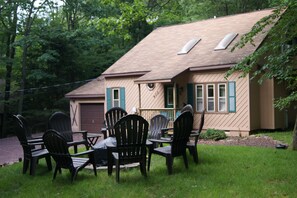 Front of House with Fire Pit