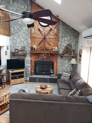 Living Room with Propane Fireplace