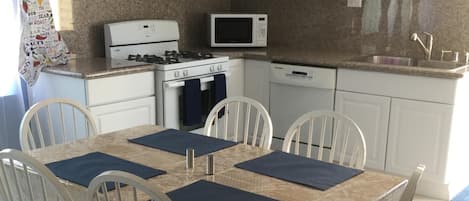 Dining table in the kitchen area