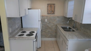 Newly renovated kitchen with granite countertops 