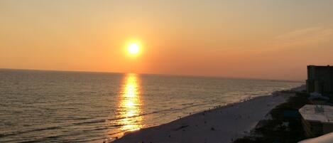 Gorgeous Sun Setting,
View from the Balcony