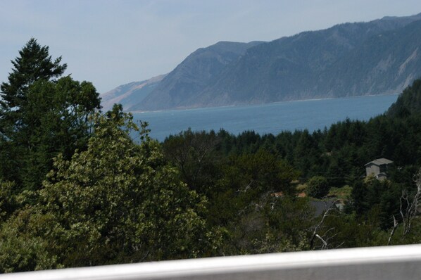 View from the deck overlooking the spacious garden