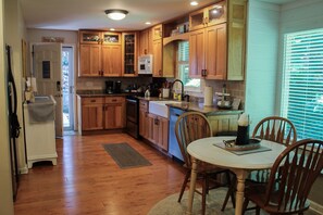 Fully stocked kitchen with everything you need to make cooking easy. 