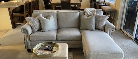 Large, plush sofas to relax in after a full day on the mountain. 