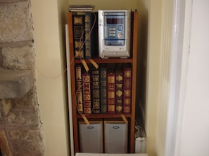 Classic book, game and music area.
