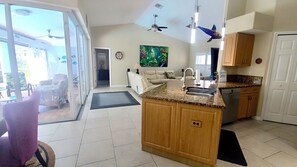 Living room and kitchen 
