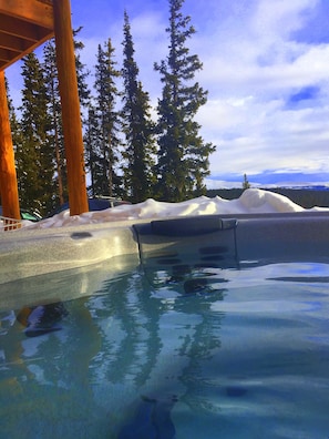 View from hot tub.