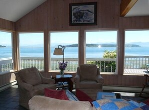 Great room--fantastic view of Hale Passage.
