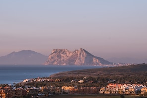 View of Gibraltar and Morocco