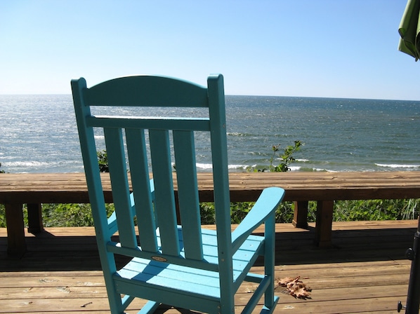 Cottage deck facing the Lake.