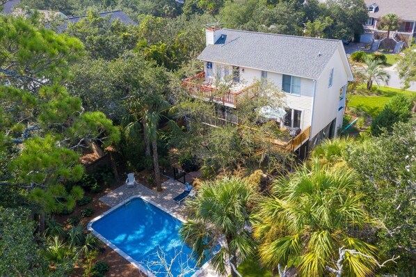 Private backyard oasis