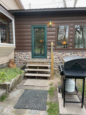 this is your entrance to the 16' x 20' porch 