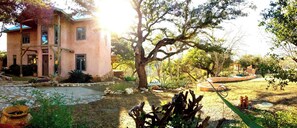 Expansive view of the lakefront estate...