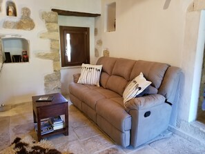 Reclining sofa - nice place to relax after your hikes!