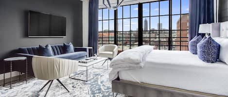 Living and Sleeping area at Ponce City Market Apartment