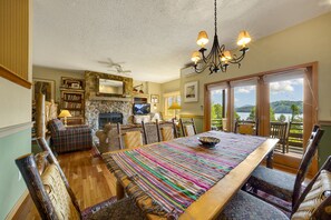 Our dining room area, which opens to the living room and our deck to the right!