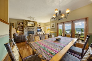 Our dining room area, which opens to the living room and our deck to the right!